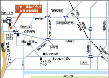 東関東営業所地図